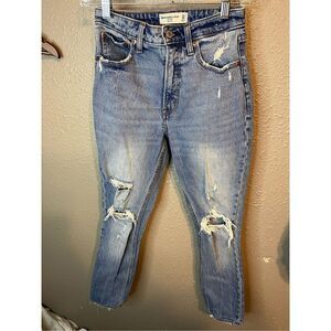 Abercrombie and Fitch High Rise Mom Jeans Size 24